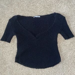 Zara wide v-neck croptop